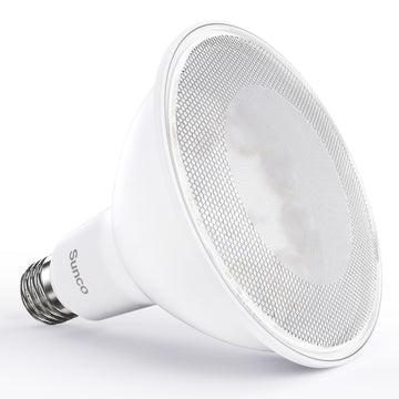 Sunco's PAR38 LED Dusk to Dawn Bulb powers on automatically when the sun goes down.